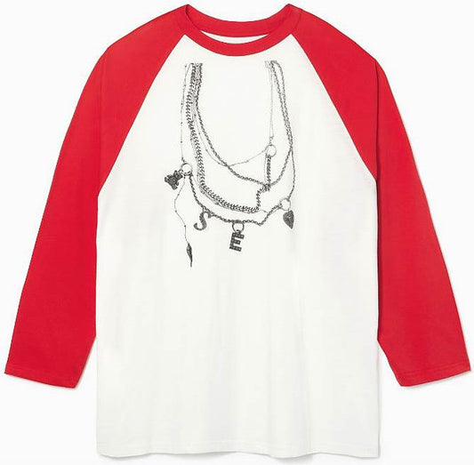 Chain Raglan Long Sleeve T-shirt(Redvelvet Merch)