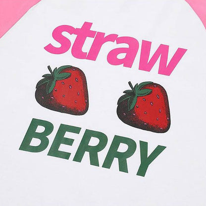 Strawberry Overfit Raglan T-shirt(NewJeans Merch) WONDER VISITOR