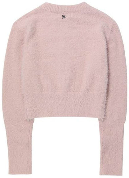 Hairy Knit Zip-up Cardigan(Blackpink Merch) WOOALONG