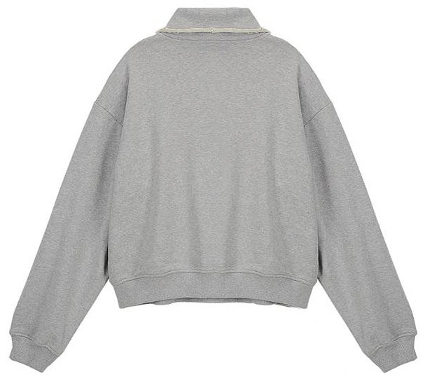 Color Block Logo Half Zip Sweatshirt(ITZY Merch) – kcelebrity