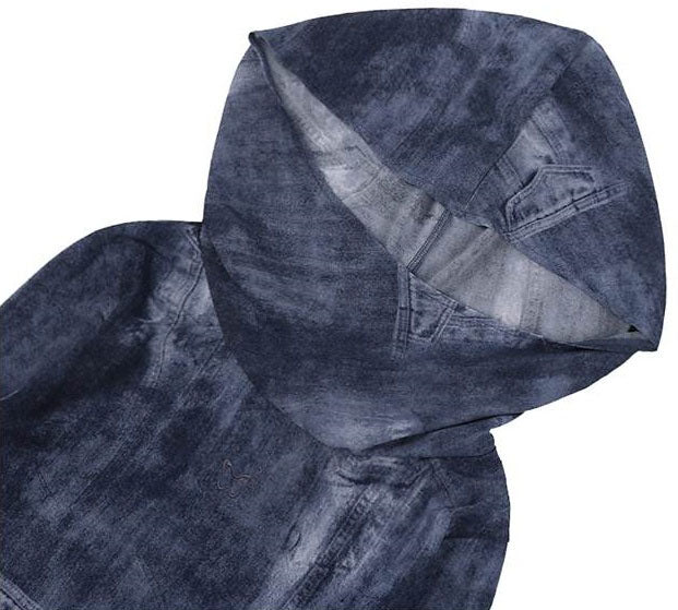 Denim See-Through Washing Cowl Hoodie(aespa Merch) NASTY FANCY CLUB