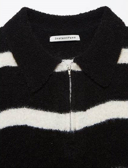 MS Striped Half Zip-up Knit(Redvelvet Merch)