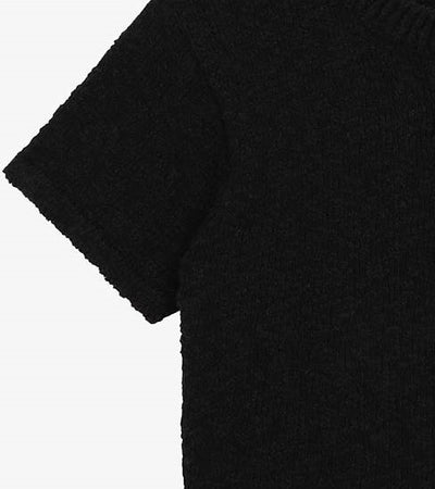 Logo Embroidery Boucle Short Sleeve Cardigan(LESSERAFIM Merch) City Breeze
