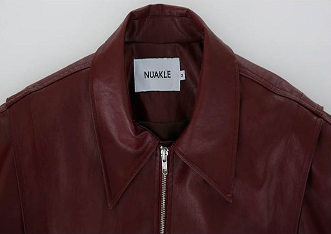 Vegan Leather Blouson(LESSERAFIM Merch) NUAKLE