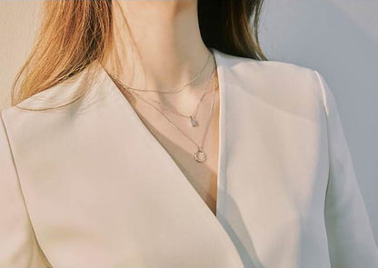 Baguette Layered Necklace(IZONE Merch) HEI