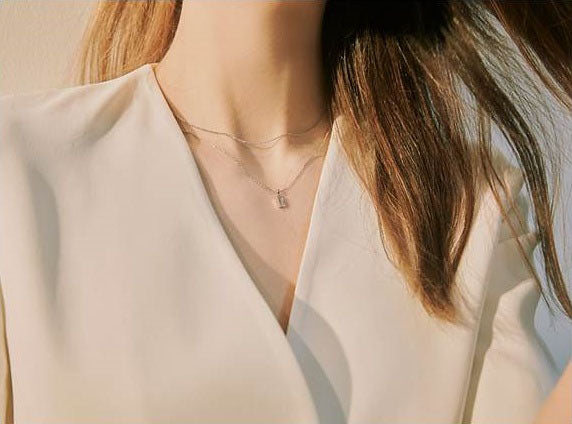 Baguette Layered Necklace(IZONE Merch) HEI
