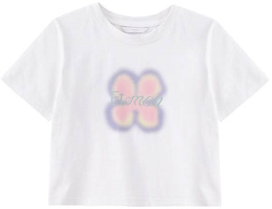 Blur Flower Crop T-shirt(aespa Merch) ETMON