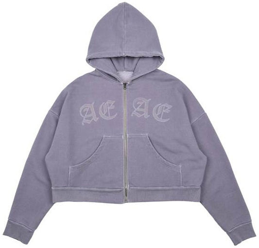 Pigment Crop Hoodie Zip-up(NewJeans Merch) aeae