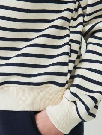 Stripe Collar Sweatshirt(Redvevet Merch) RONRON